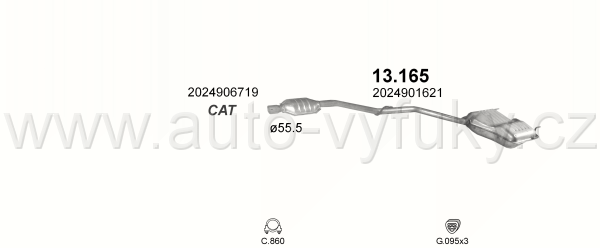 MERCEDES C180 - W202 1.8 SEDAN 1/1997-4/2000 1797ccm 90kW / 122HP KAT W202 C180