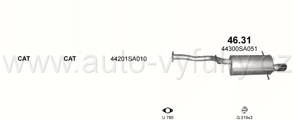 SUBARU FORESTER 2.5 9/2005-0/0 2457ccm 169kW / 230HP KAT 2.5 Turbo 16V 4X4 XT