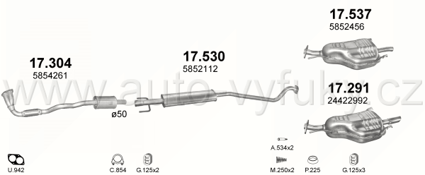 OPEL ASTRA G 1.4 HATCHBACK 4/1998-9/2000 1389ccm 66kW / 90HP KAT 1.4i 16V