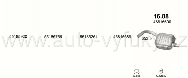 ALFA ROMEO 147 1.9 D 0/2003-0/2006 1910ccm 74kW / 100HP KAT 1.9 JTD Turbo Diesel