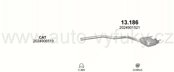 MERCEDES C250 - T202 2.5 D KOMBI 5/1996-2/2001 2497ccm 110kW / 150HP KAT 2.5 Turbo Diesel