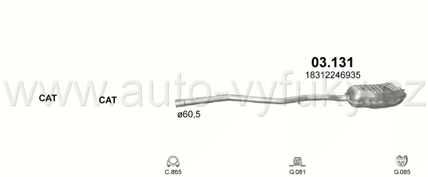 BMW 3 E46 2.0 KOMBI 3/2000-9/2001 1951ccm 100kW / 136HP KAT 320 2.0 Turbo Diesel