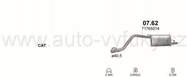 FIAT PANDA 1.0 HATCHBACK 6/1992-0/2003 999ccm 33kW / 45HP KAT 1.0 i.e.