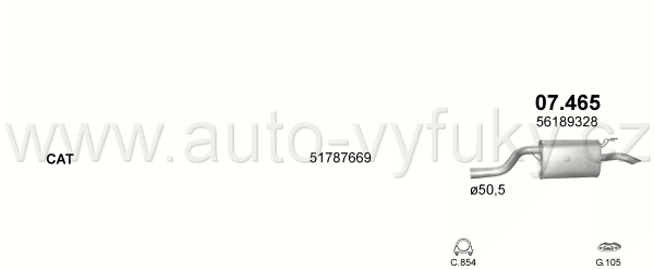 FIAT IDEA 1.3 0/2006-0/2010 1251ccm 66kW / 90HP KAT 1.3 MJTD Turbo Diesel