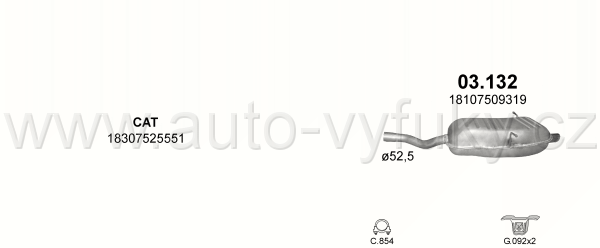 BMW 3 E46 2.0 SEDAN, KOMBI, COUPE, CABRIO 9/2001-2/2005 1995ccm 105kW / 143HP KAT 318i 2.0