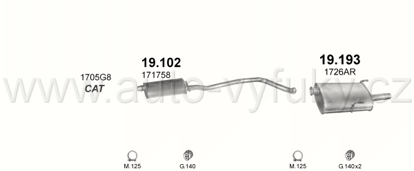 PEUGEOT 406 2.0 KOMBI 10/1996-0/1999 1998ccm 99kW / 135HP KAT 2.0i -16V