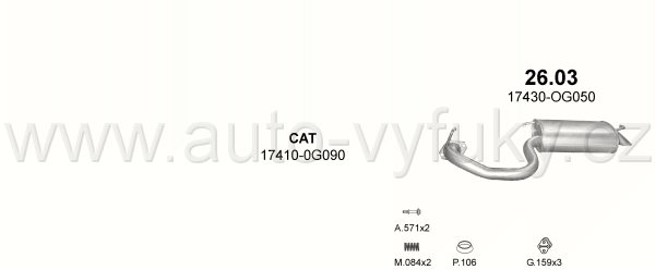 TOYOTA AVENSIS 2.0 D LIFTBACK, SEDAN, KOMBI 1/2003-4/2006 1995ccm 85kW / 116HP KAT 2.0 Turbo Diesel