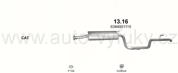MERCEDES V200 2.0 2/1997-9/2003 1998ccm 95kW / 129HP KAT 2.0