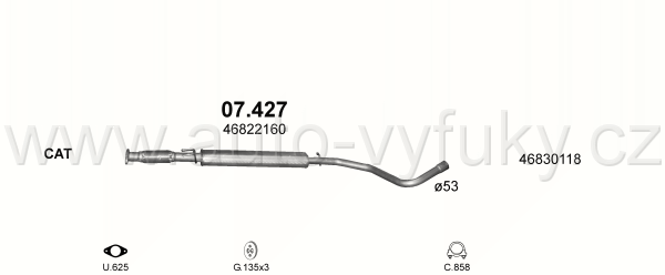 FIAT STILO 1.8 KOMBI 1/2003-8/2008 1747ccm 98kW / 133HP KAT 1.8 16V