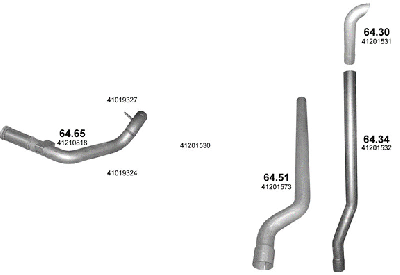 Schéma výfukového systému IVECO EUROTECH CURSOR 10.3 – Sestava 1