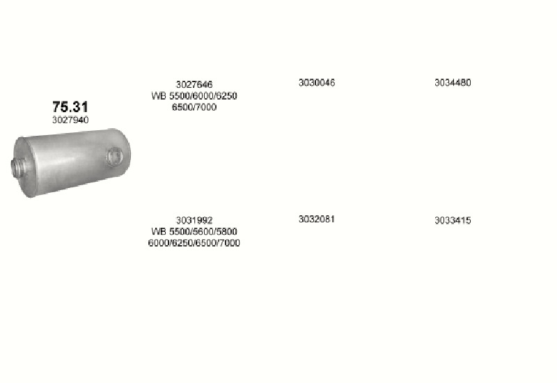 Schéma výfukového systému VOLVO B10 M B10 M – 4X2 – sestava 2