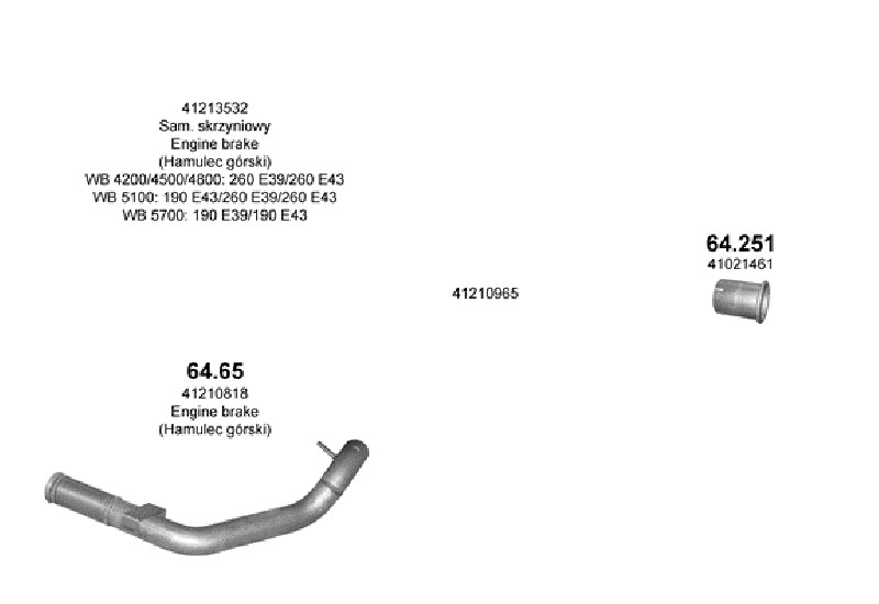 Schéma výfukového systému IVECO EUROTECH CURSOR 10.3 – Sestava 2