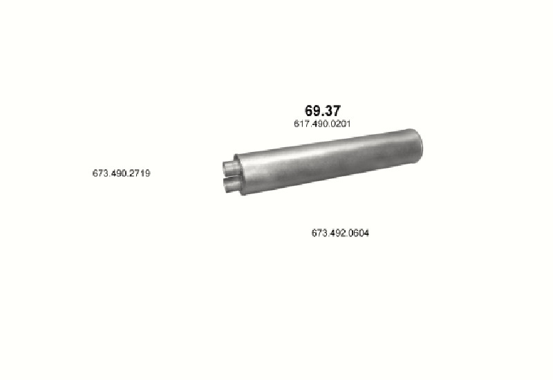 Schéma výfukového systému MERCEDES 6-9 T 709/709 K/809/809 K – 709 - WB 3090, 3640, 4190 ; 709 K - WB 3090 ; 809 - WB 3150, 3360, 3700, 4250, 4900 ; 809 K - WB 3150 – sestava 3