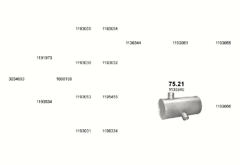 Schéma výfukového systému VOLVO B9 M/B10 M B9 M/B10 M – Sestava 2